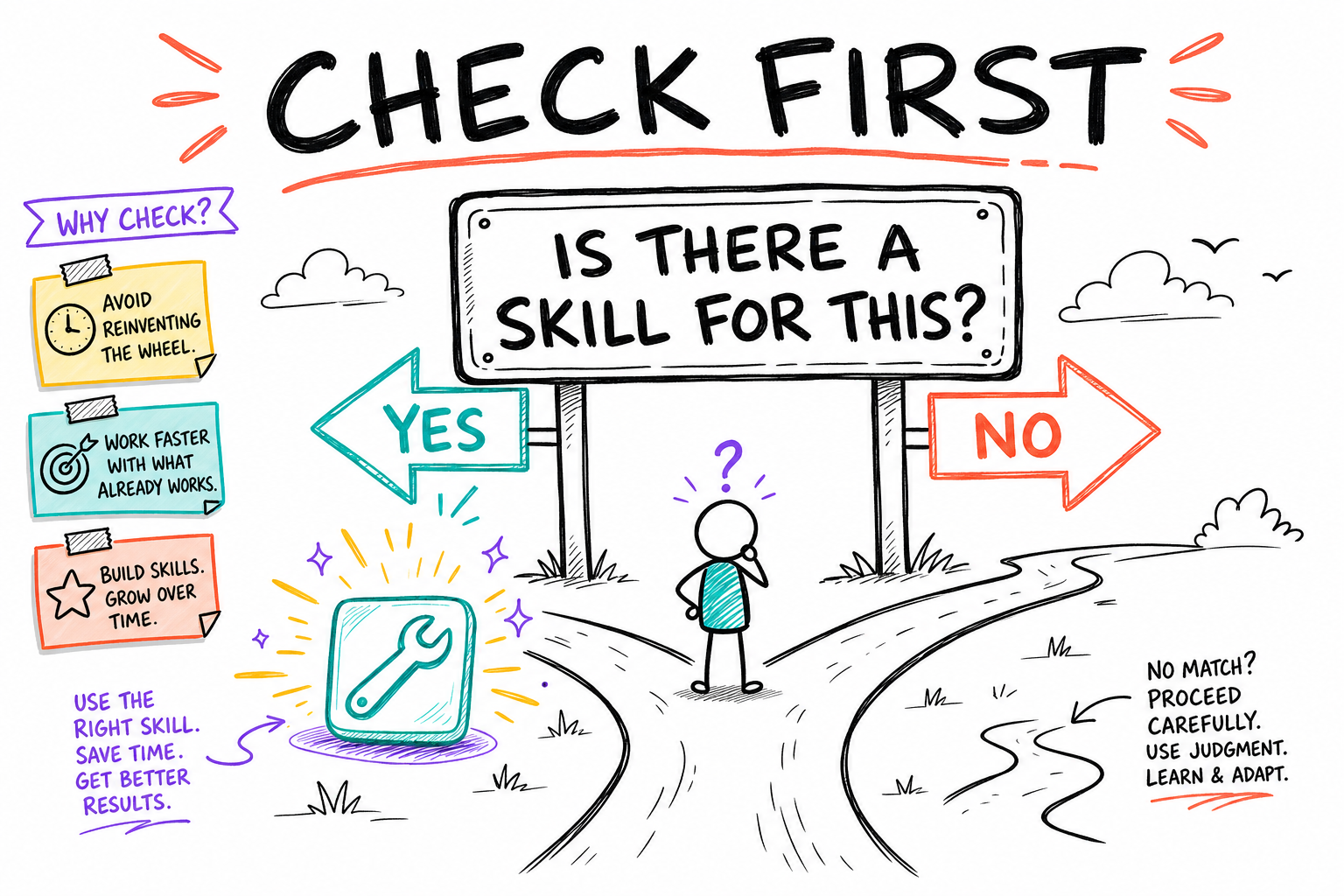 Check for a skill before you act